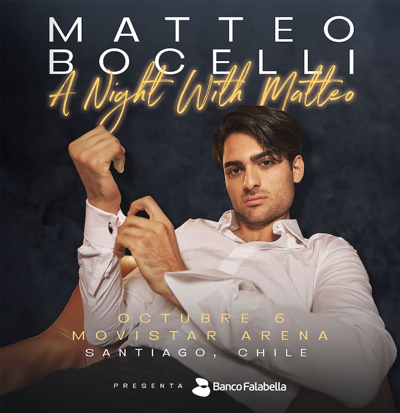 Matteo Bocelli regresa a Chile en octubre. Créditos: Instagram