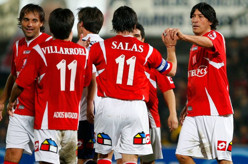 Iván Zamorano estuvo presente en la despedida de Marcelo Salas.