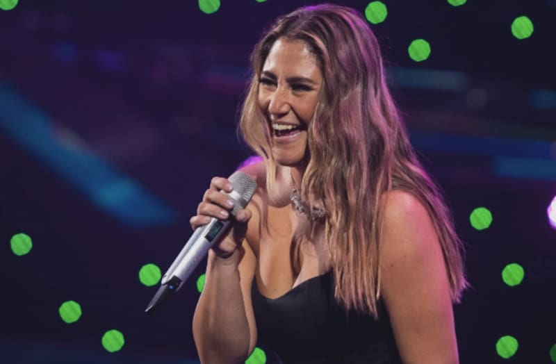 Belén Mora durante su presentación en el Festival de Viña.