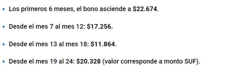 Estos son los montos del Bono Dueña de Casa 2024.