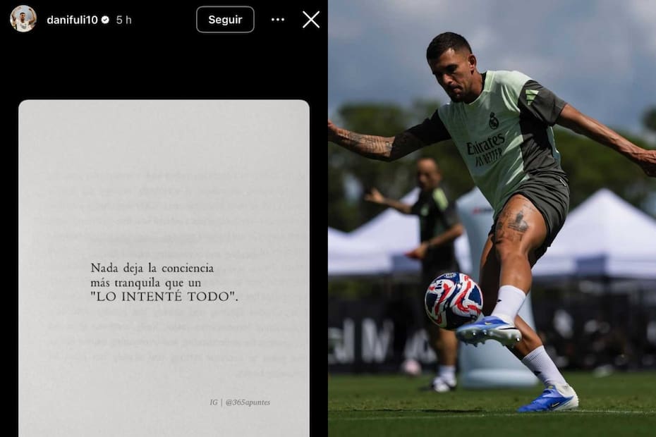 El mensaje de Dani Ceballos en Instagram.