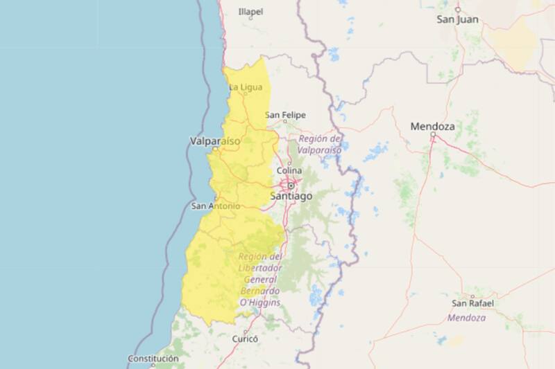 En concreto, el nuevo aviso meteorológico emitido por la DMC afecta a tres regiones de la zona centro-sur del país.