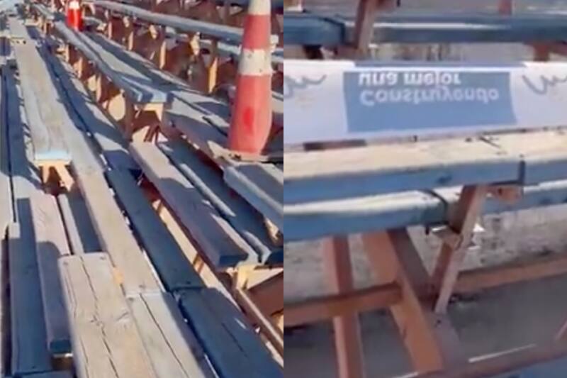 Las impresentables condiciones del recinto que albergó el partido entre Cobresal y la U. VIDEO: @_andreamoraaa