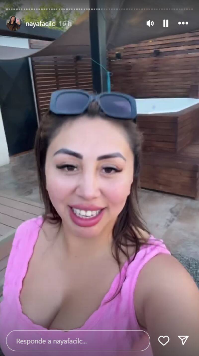 Naya Fácil mostró su jacuzzi.