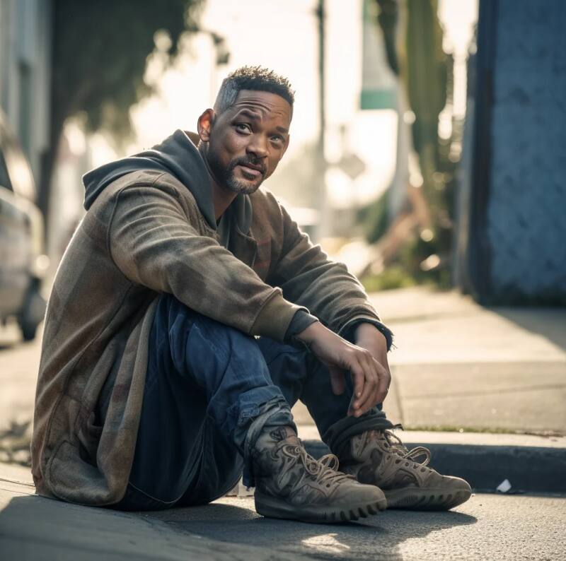 Will Smith, viviendo en la calle, según la IA