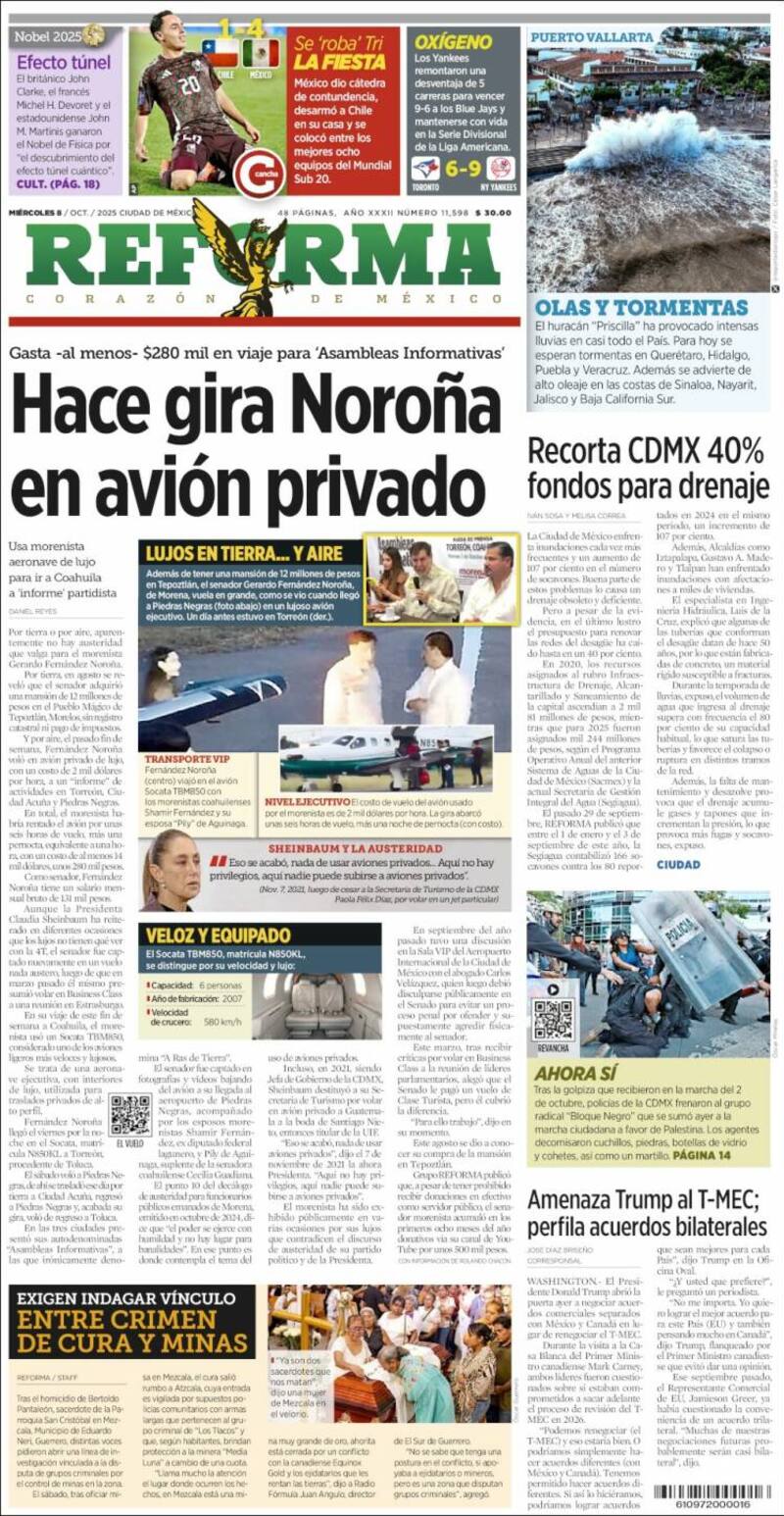 La prensa mexicana festejó el triunfo del cuadro azteca.