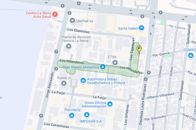 Sector afectado por el corte de agua.