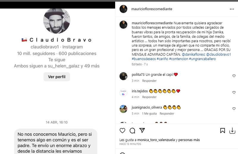 El especial gesto de Claudi Bravo con Mauricio Flores