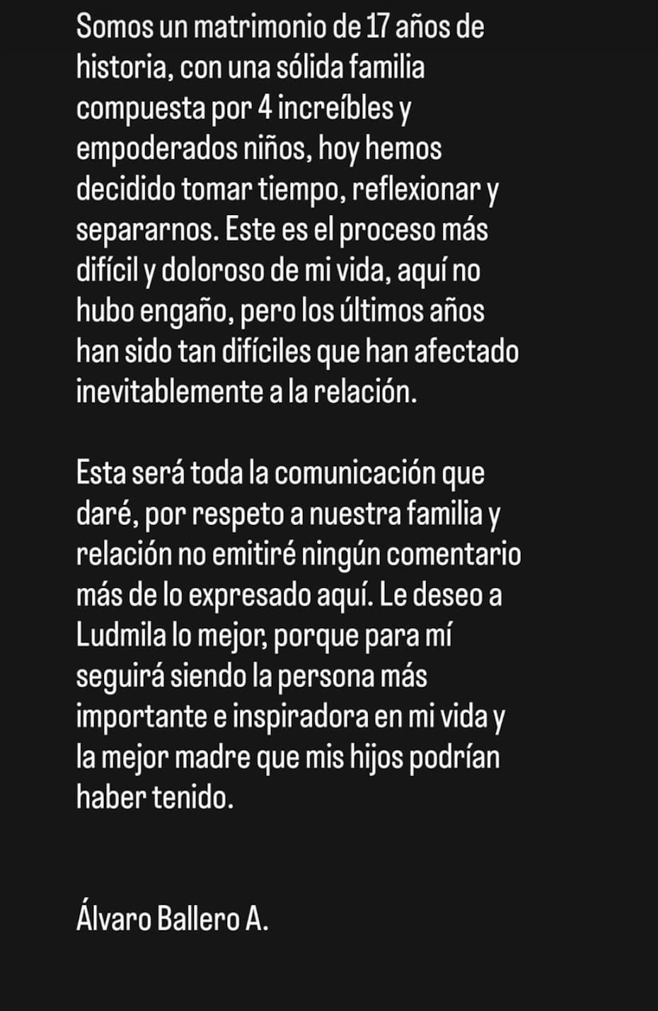El ex chico reality terminó su matrimonio.