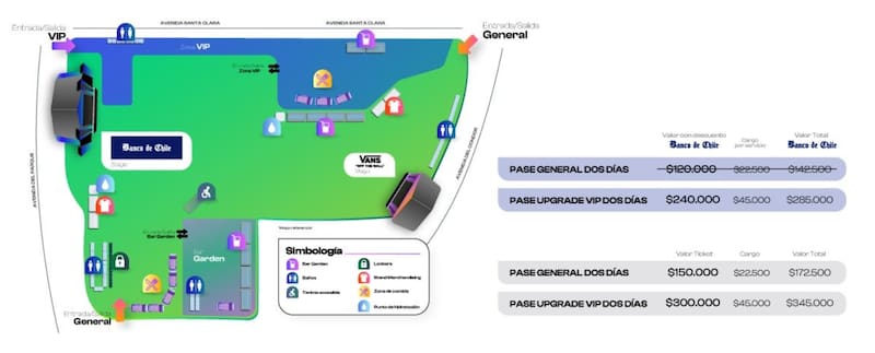 Mapa y precio de entradas Fauna Primavera 2023.