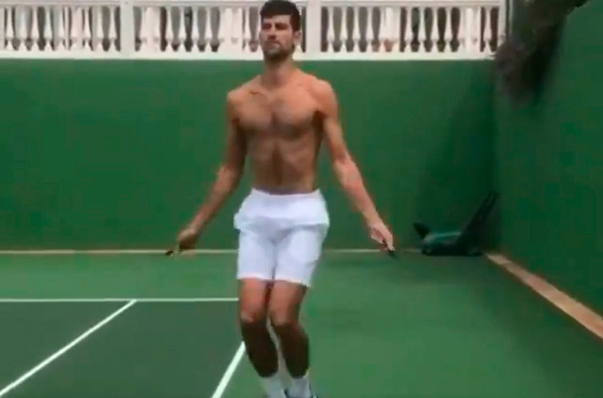 Demasiada potencia: El particular incidente de Djokovic al saltar la cuerda