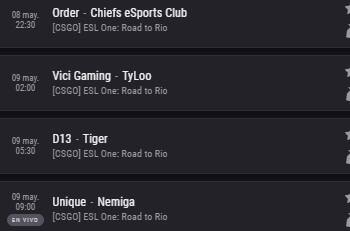 Las partidas de Counter Strike GO que se tomarán nueva fecha del ESL One: Road to Rio