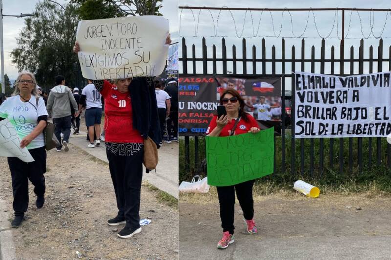 Jorge Valdivia recibió apoyo a las afueras del Estadio Monumental.