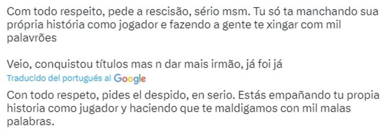 Arturo Vidal criticado por los hinchas de Flamengo.
