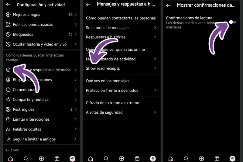 Sigue estos pasos para desactivar la confirmación de lectura.