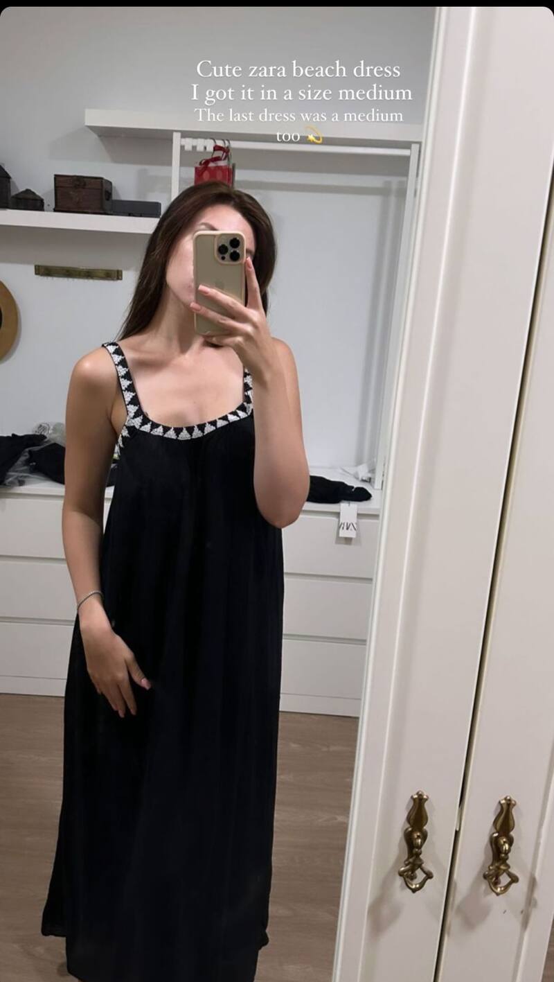 Uno de los vestidos que se probó Kimberley Abbott.