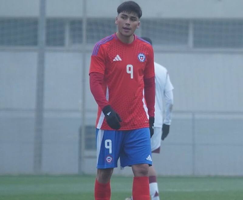 volvió a anotar en un nuevo amistoso de Chile Sub-20. Foto: @laroja