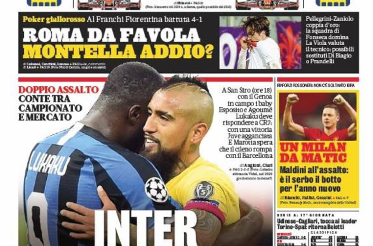 Se acerca al Inter: Arturo Vidal protagoniza dos portadas en Italia