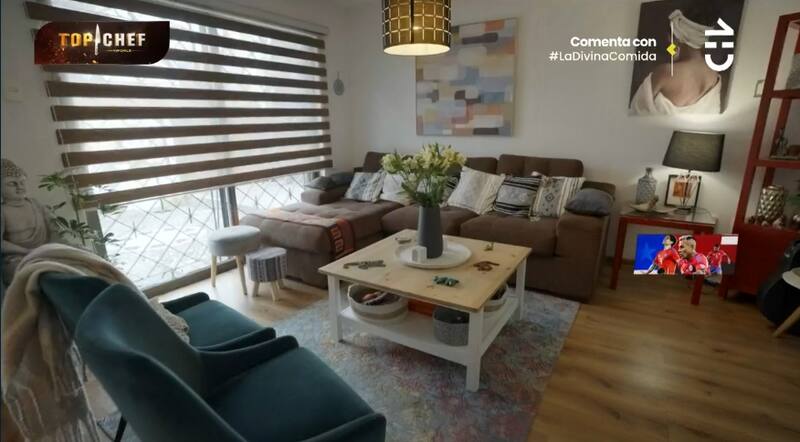 El living y su juego de luces.