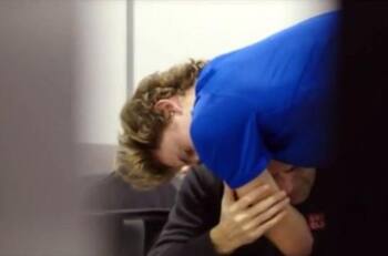 Las lágrimas de Roger Federer tras suspender su exhibición en Colombia