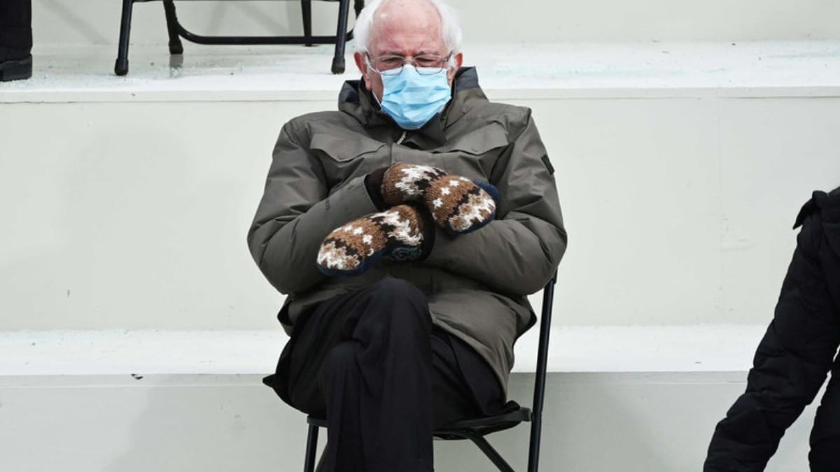 Arnold Schwarzenegger, Jamie Lee Curtis y Janet Jackson se suman al meme de Bernie Sanders con mitones