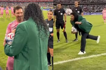 VIDEO | Épico: Higuita rememoró su escorpión ante Lionel Messi pero el resultado solo dejó risas