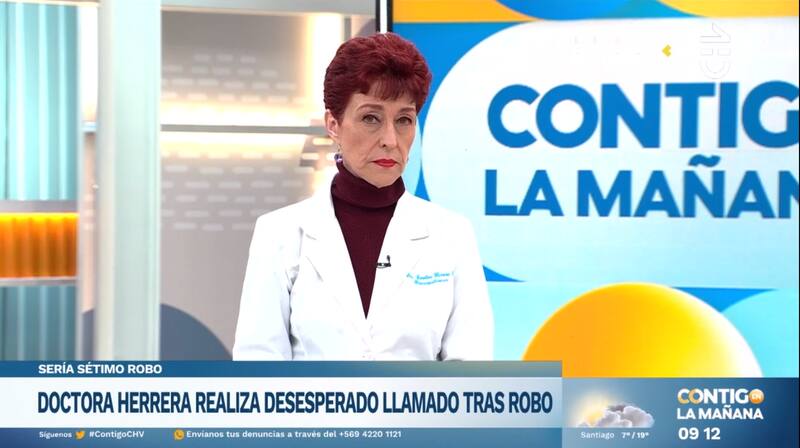 La doctora habló del robo de su auto.