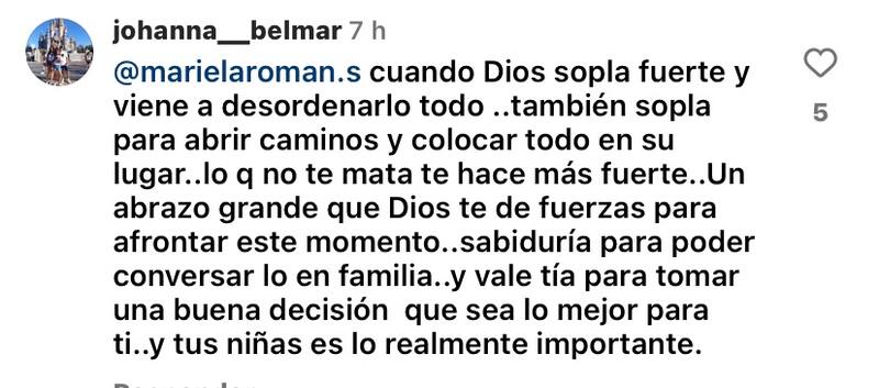 La bailarina se llena de apoyo.