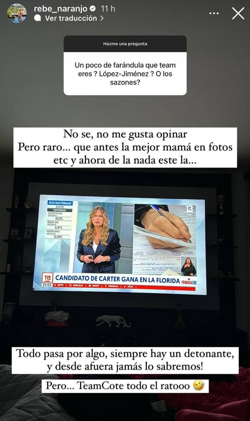 Rebeca Naranjo opinó del drama familiar de Coté López y Luis Jiménez.