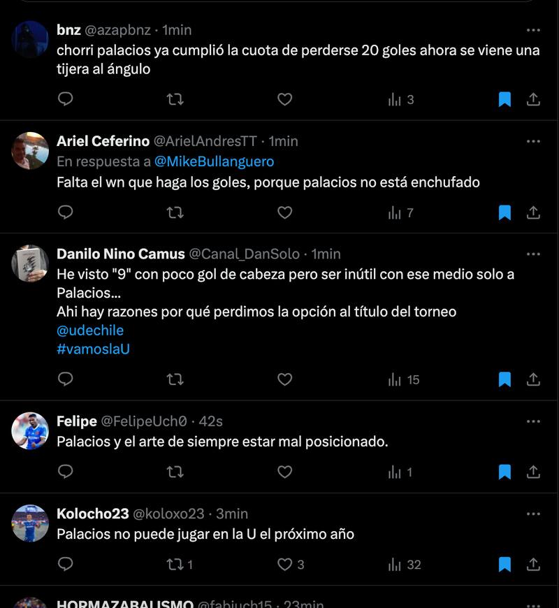 Hinchas de la U cuestionaron a Cristián Palacios.