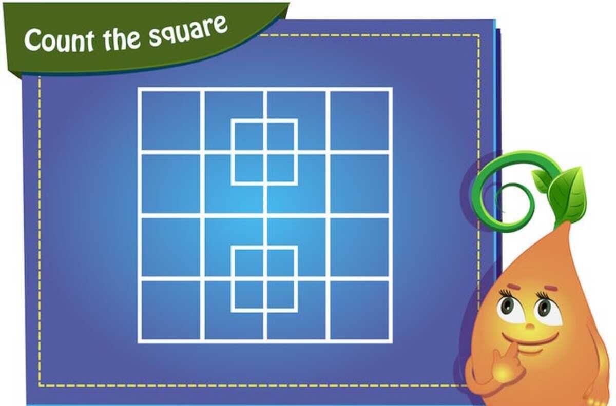 Reto mental: ¿Cuántos cuadrados puedes encontrar en la imagen?