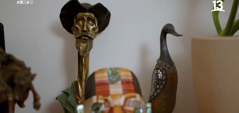 La estatua de Don Quijote. Créditos: Canal 13.