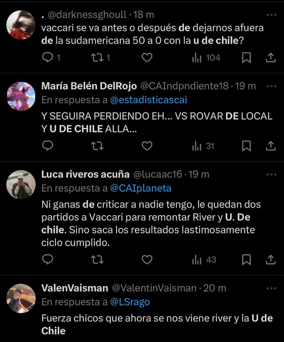 Hinchas de Independiente sobre la llave de Copa Sudamericana.
