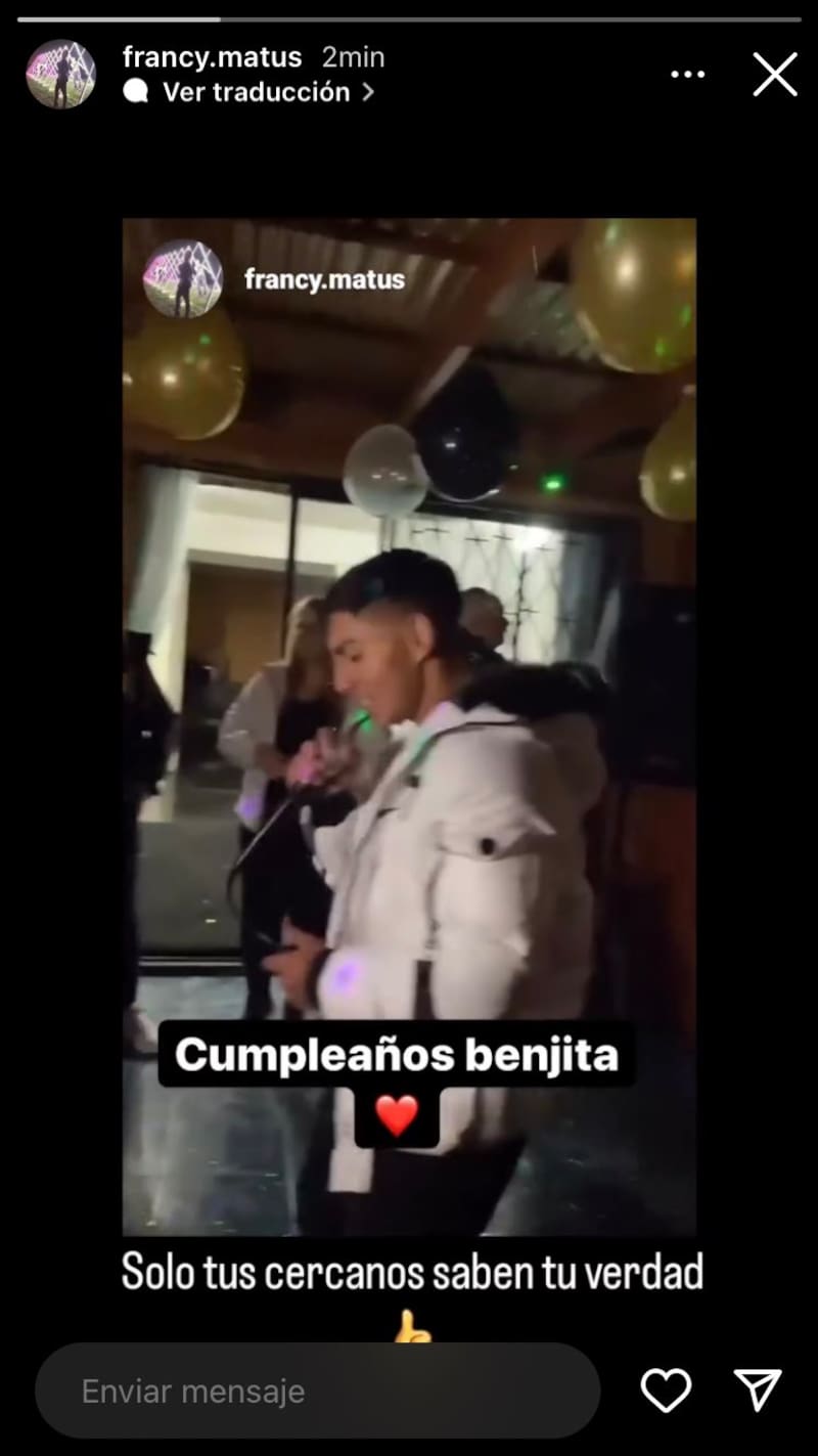 La historia que compartió Francy Matus, suegra de Joan Cruz, en Instagram