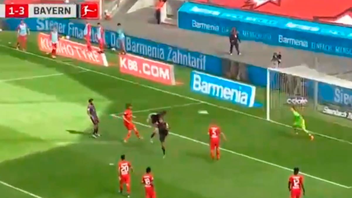 No podía faltar: Robert Lewandowski pone el 4-1 sobre el Leverkusen