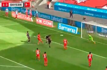 No podía faltar: Robert Lewandowski pone el 4-1 sobre el Leverkusen