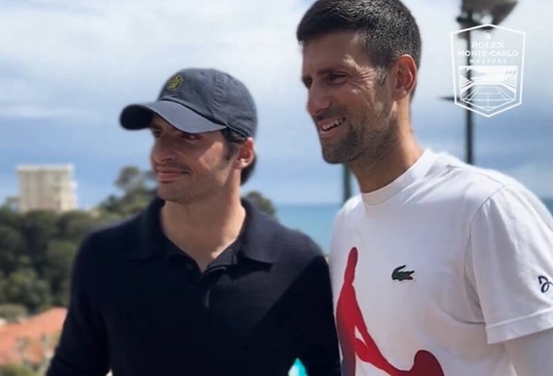 y Novak Diokovic, dos cracks del deporte que se encontraron en Montecarlo.
