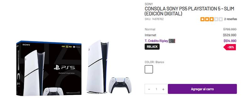 La entidad tiene esta Play Station 5 con un super descuento.