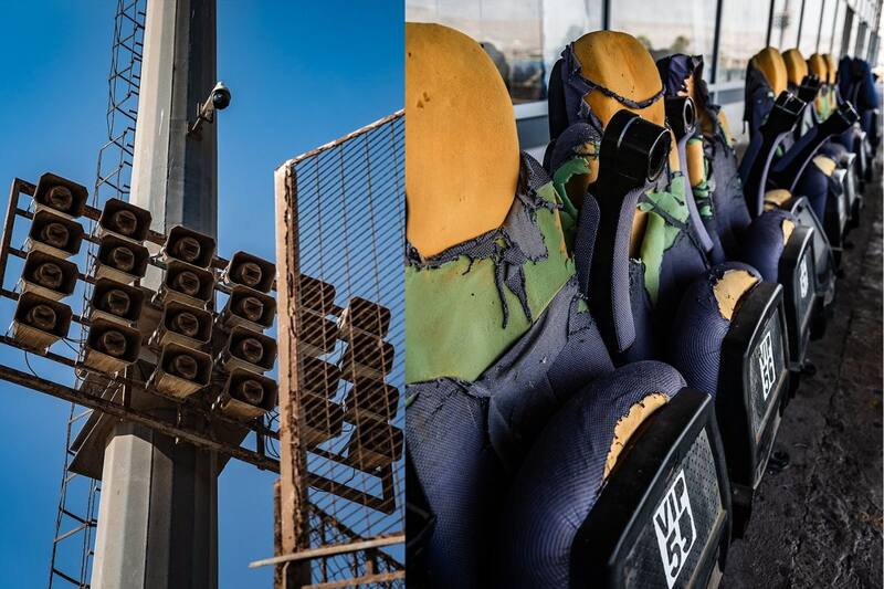 así se encuentra el recinto. Foto: @muniarica