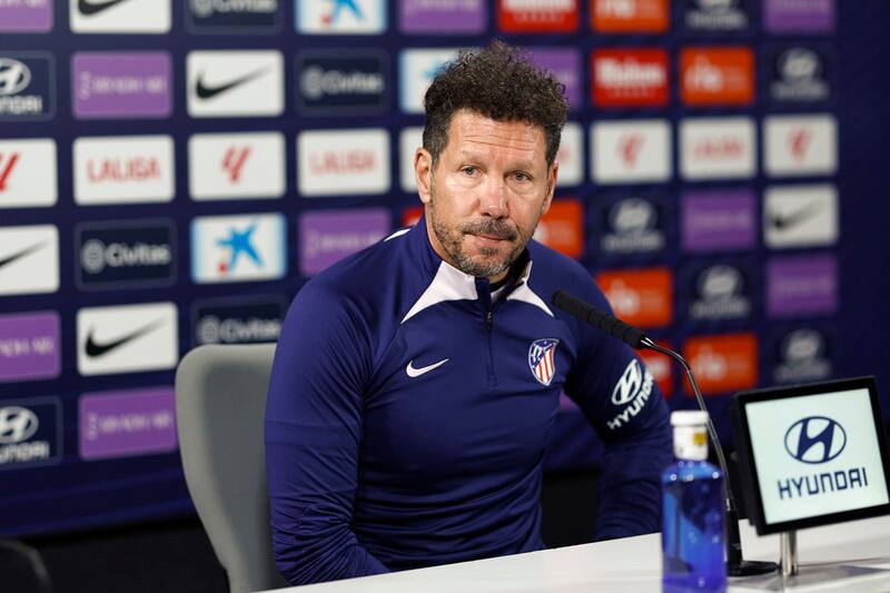 en conferencia de prensa del Atlético de Madrid. EFE