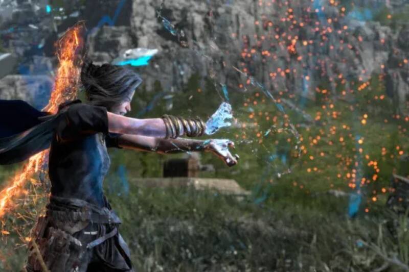 Firetrap es un hechizo que produce un estallido de lava debajo de un enemigo. Créditos: Square Enix