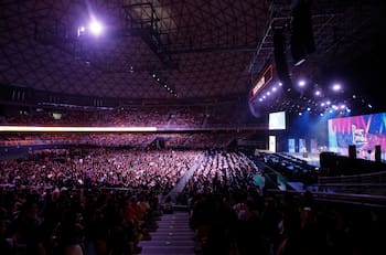 ¿Cómo se ve la ubicación Vista Parcial del Movistar Arena?