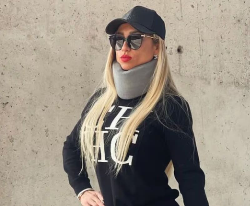 terminó con cuello ortopédico. Créditos: Instagram