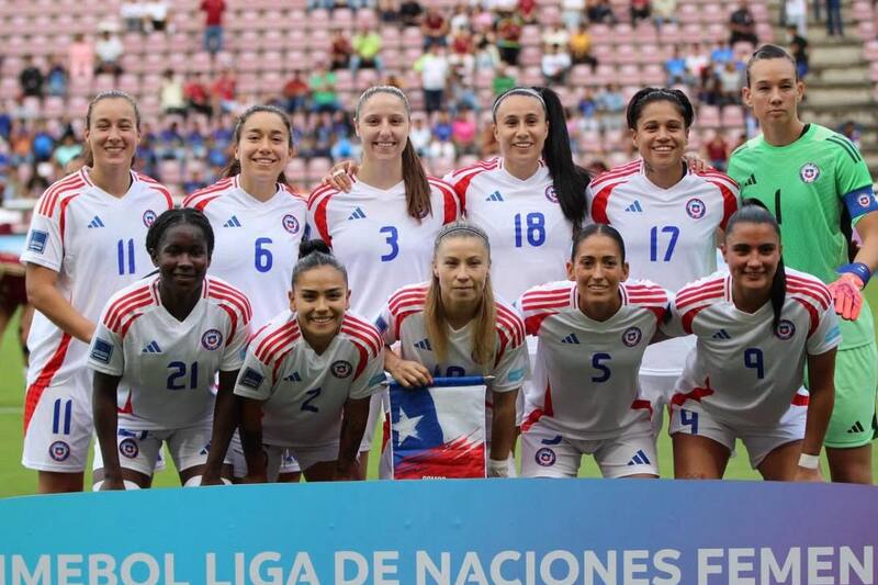 Formación de La Roja frente a Venezuela por la Liga de Naciones Femenina Conmebol. Foto: La Roja.