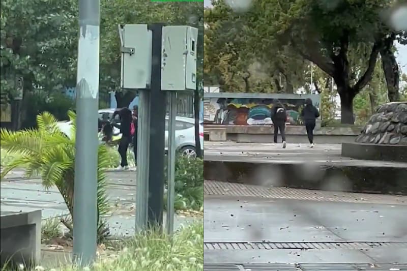 Dos estudiantes se agredieron en plena vía pública. Créditos: Diario El Centro.