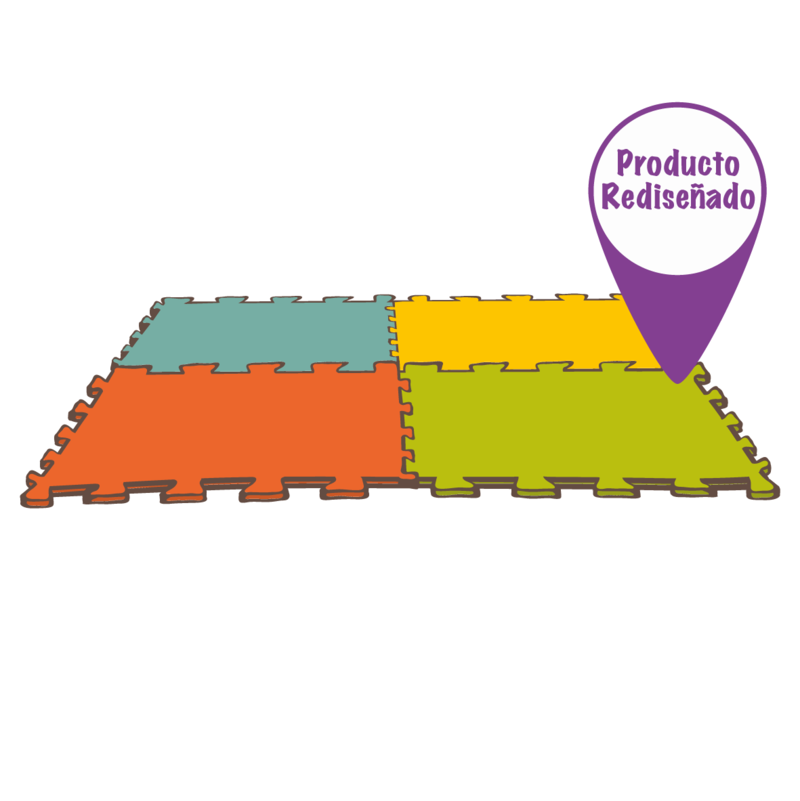 Esta alfombra consiste en cuatro piezas que se unen entre sí. Créditos: Ministerio de Desarrollo Social y Familia.