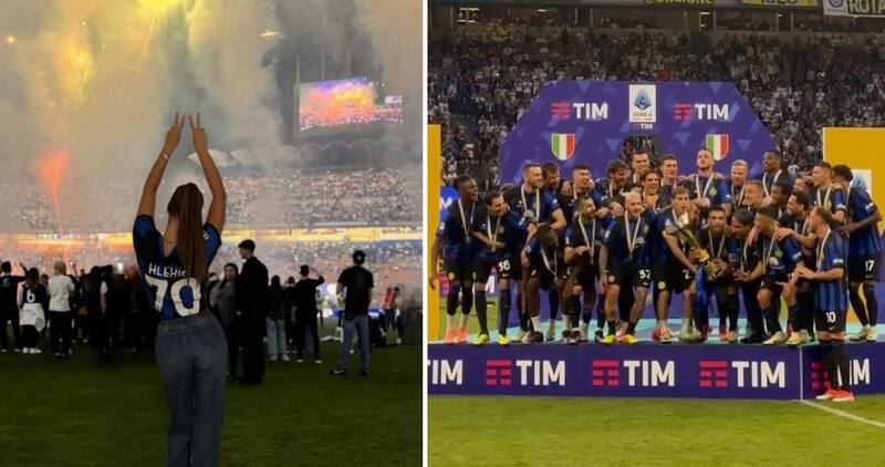 Ilaria Cancian celebrando junto a Alexis Sánchez. Créditos: Instagram