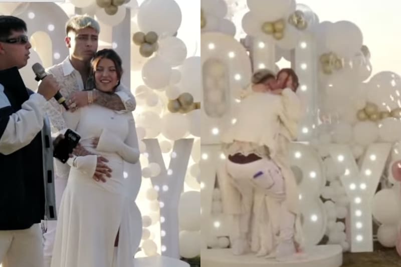 la pareja reveló el sexo de su bebé.