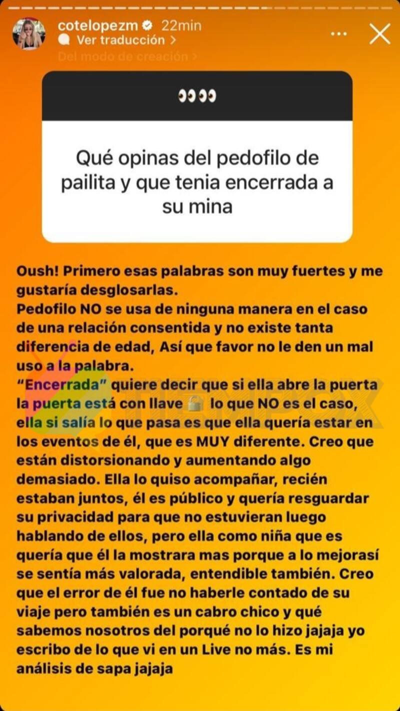 Coté López y su historia refiriéndose a la funa en contra de Pailita.
