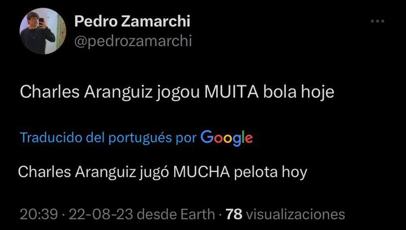 Elogios de los hinchas del Inter de Porto Alegre al ex Universidad de Chile, Charles Aránguiz.